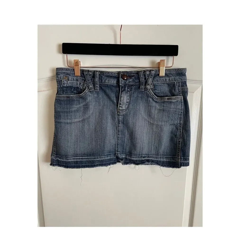 Vintage Dollhouse Juniors Micro Mini Denim Skirt Size 11